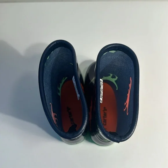 Toddler rainboots carters size 5 dinosaurs waterproof blue green orange children - Picture 7 of 10